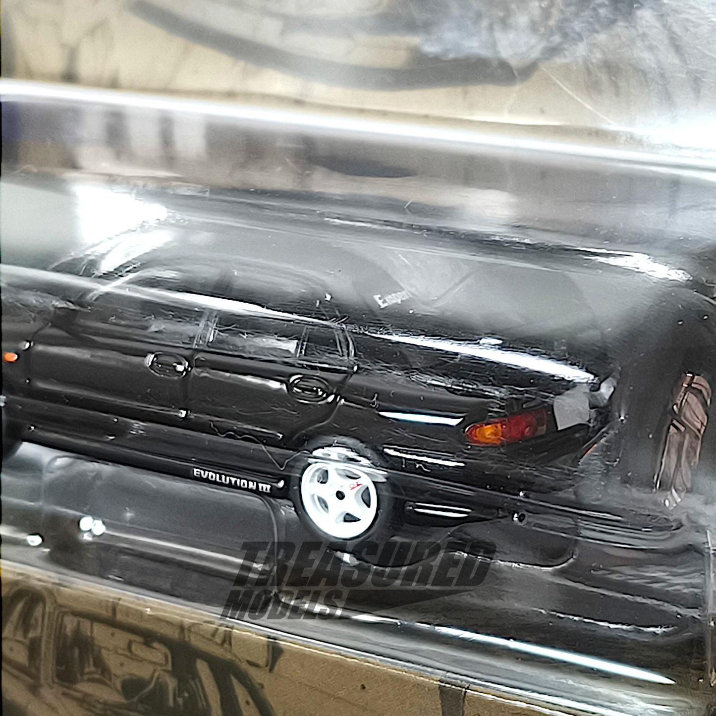 Hobby Japan Mitsubishi Lancer RS Evolution III Initial D Kyoichi Sudo VS Ryosuke Takahashi 1/64 Diecast