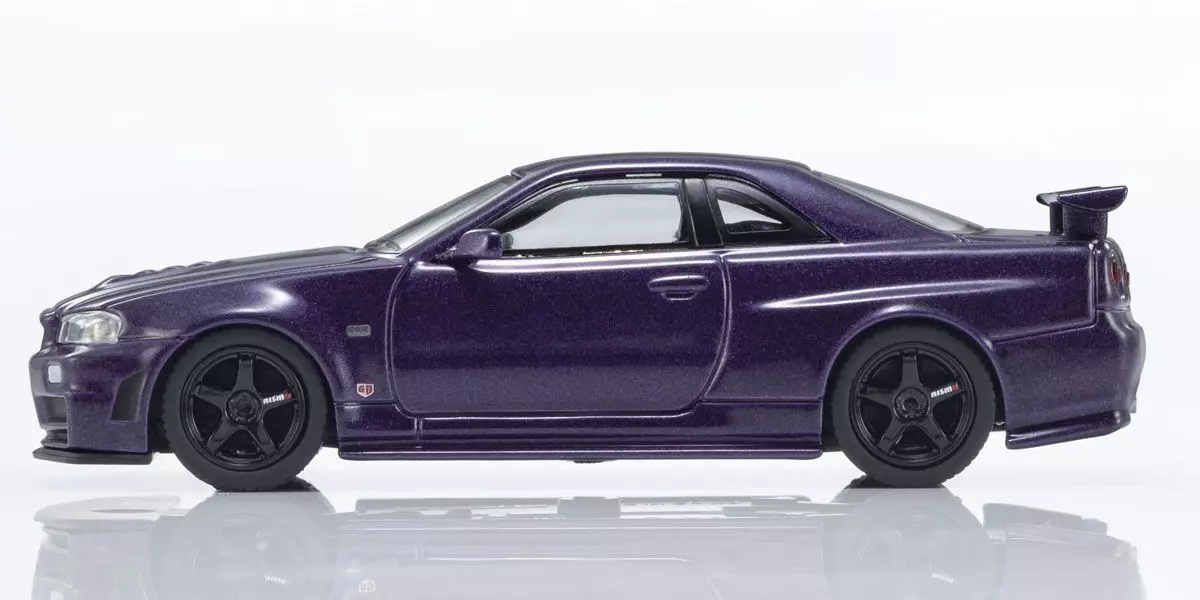 Kyosho Nissan NISMO R34 GT-R Z-TUNE LED PURPLE MOTN No.K07130LP 1/64 Die Cast