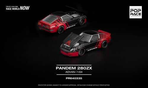 *Pre-Order* Pop Race Nissan 280ZX Pandem Advan PR640335 1/64 Die Cast