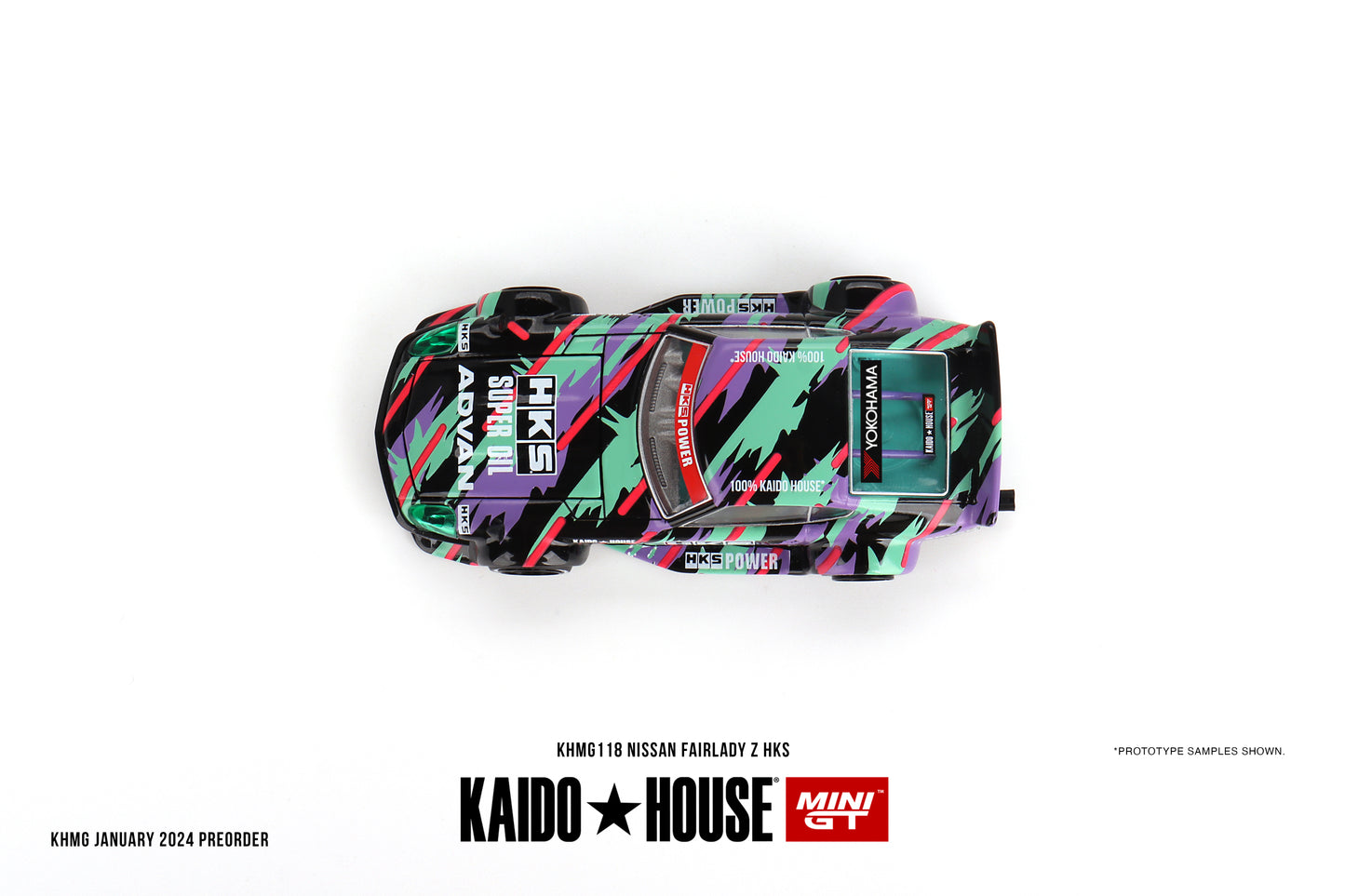 Kaido House Nissan Fairlady Z HKS V1 KHMG118 1/64 Die Cast