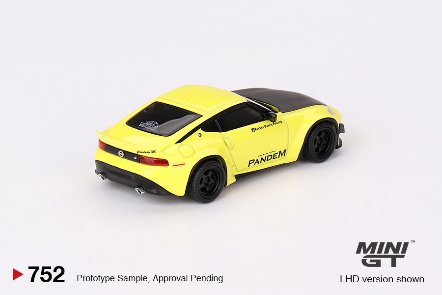 Mini GT Nissan Fairlady Z Pandem Ikazuchi Yellow MGT00752 1/64 Die Cast