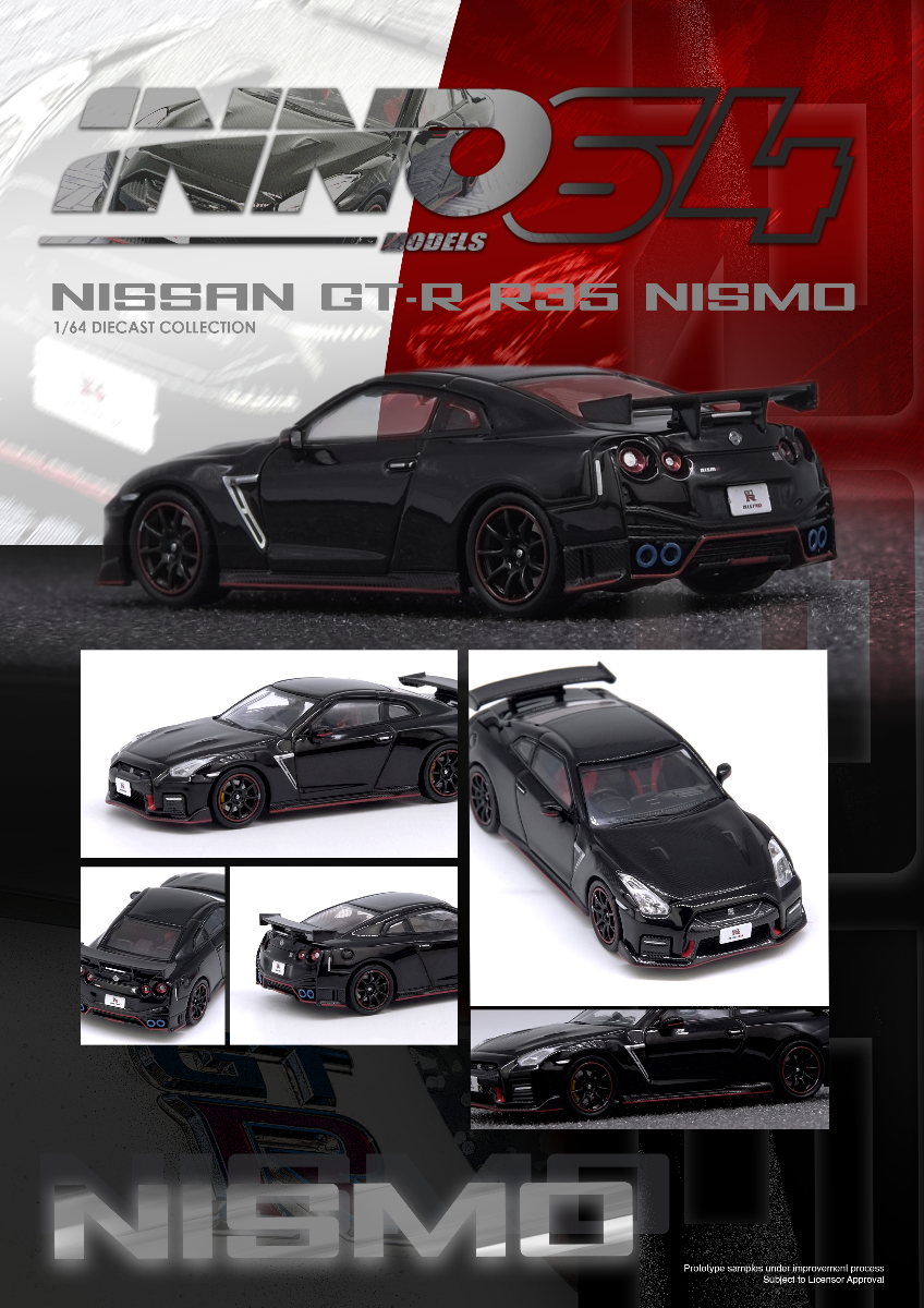 Inno64 Nissan GT-R R35 Nismo Black IN64-R35N-BLA 1/64 Die Cast