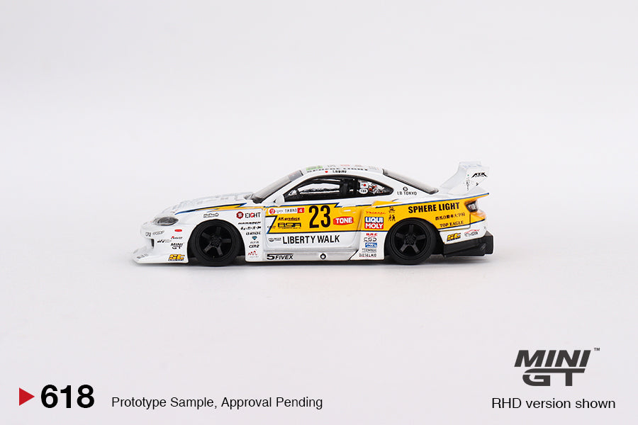Mini GT Nissan LB-Super Silhouette S15 SILVIA #23 2022 Goodwood Festival of Speed Blister Packaging MGT00618-BL 1/64 Diecast