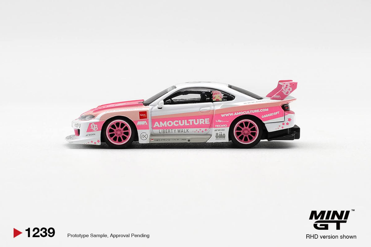 Mini GT Nissan SILVIA (S15) LB-Super Silhouette AMOCULTURE Blister Packaging MGT01239-BL 1/64 Diecast