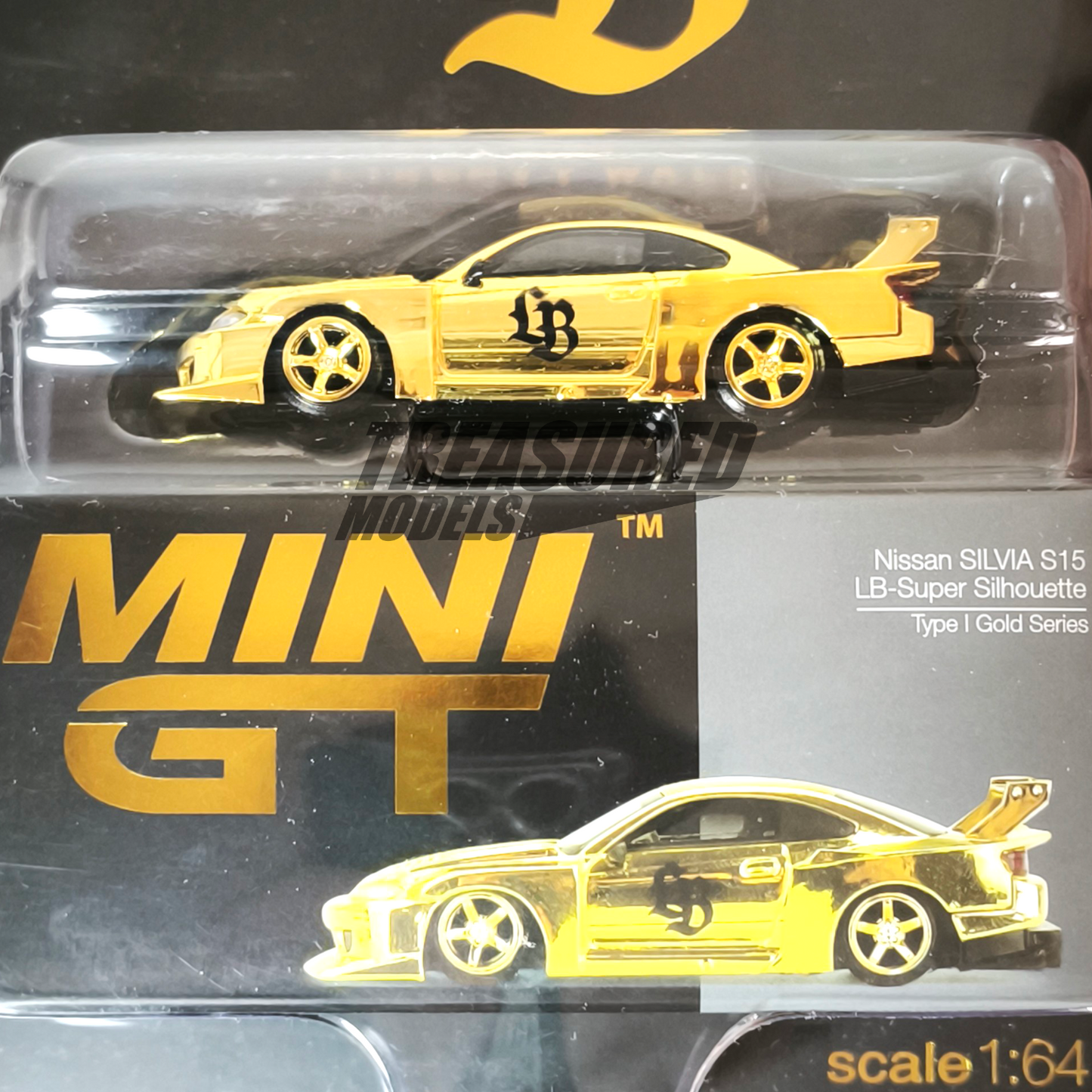 Mini GT Nissan Silvia S15 LB-Super Silhouette Type I Gold Series Sapporo Store Exclusive 1/64 Die Cast
