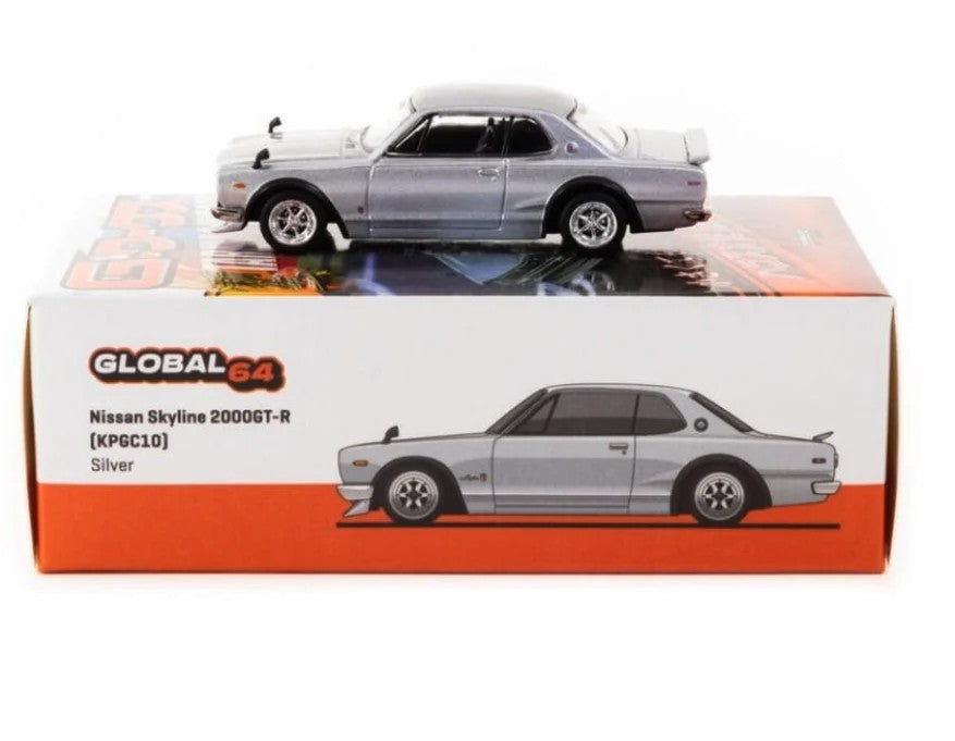 Tarmac Works Nissan Skyline 2000 GT-R KPGC10 Silver Special Edition T64G-043-SL2 1/64 Diecast