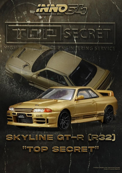 *Pre-Order* Inno64 Nissan Skyline GT-R BNR32 650R Top Secret Gold IN64-R32TS-650R 1/64 Die Cast