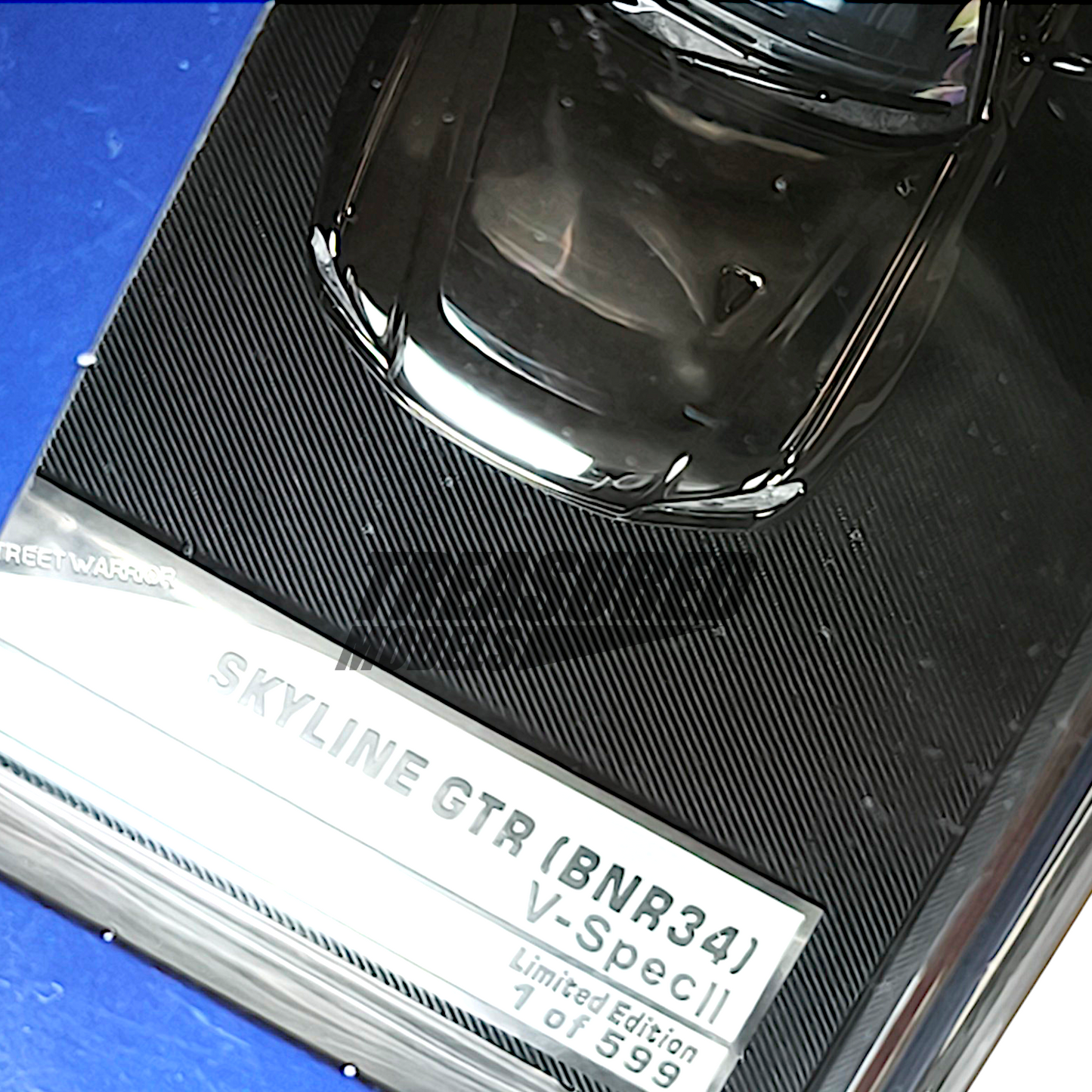 Street Warrior Nissan Skyline GT-R BNR34 V-Spec II Black Chrome 1/64 Die Cast