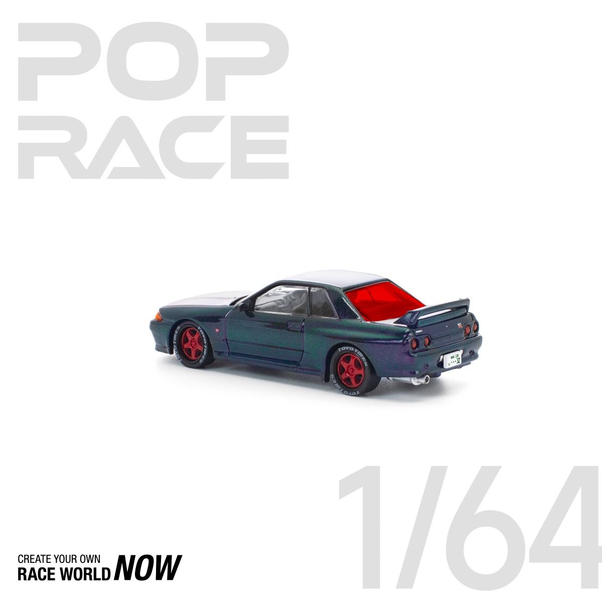*Pre-Order* Pop Race Nissan Skyline GT-R R32 Ghost Chameleon PR640357 1/64 Die Cast