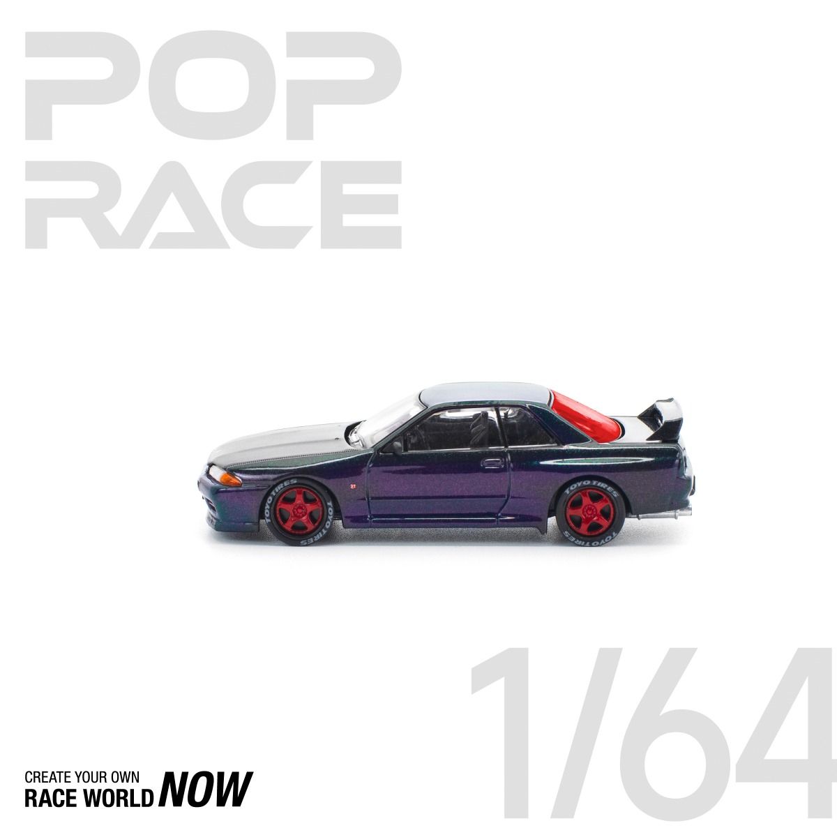 *Pre-Order* Pop Race Nissan Skyline GT-R R32 Ghost Chameleon PR640357 1/64 Die Cast