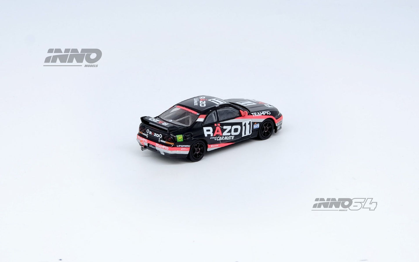 Inno64 Nissan Skyline GT-R R33 11 Razo Trampio N1 Super Endurance Series Sendan Highland 1995 Winner 1/64 Die Cast