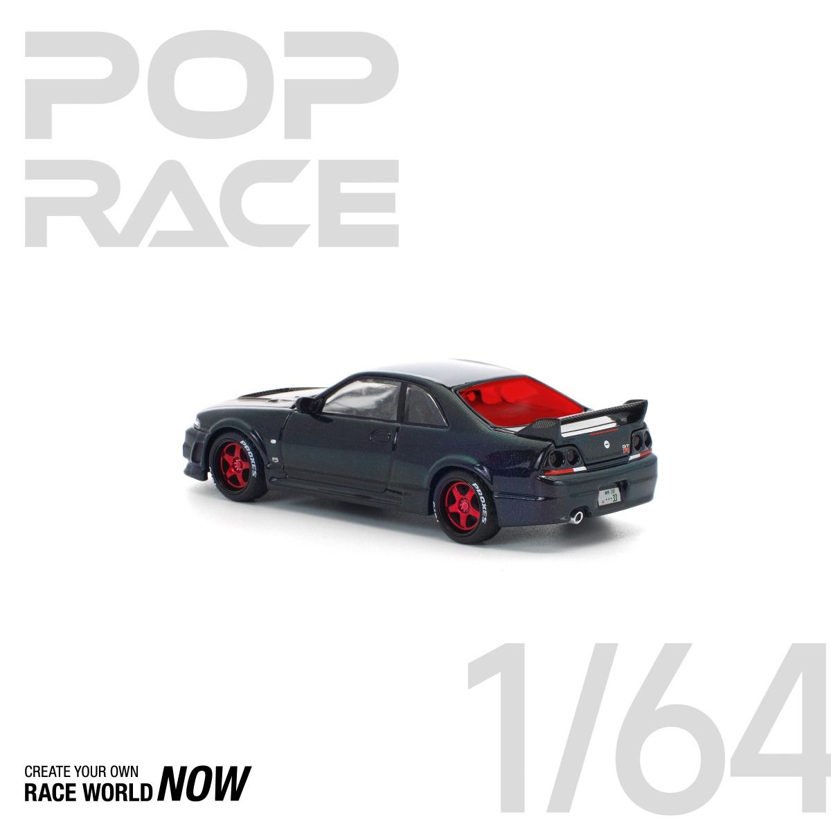 *Pre-Order* Pop Race Nissan Skyline GT-R R33 Ghost Chameleon PR640356 1/64 Die Cast