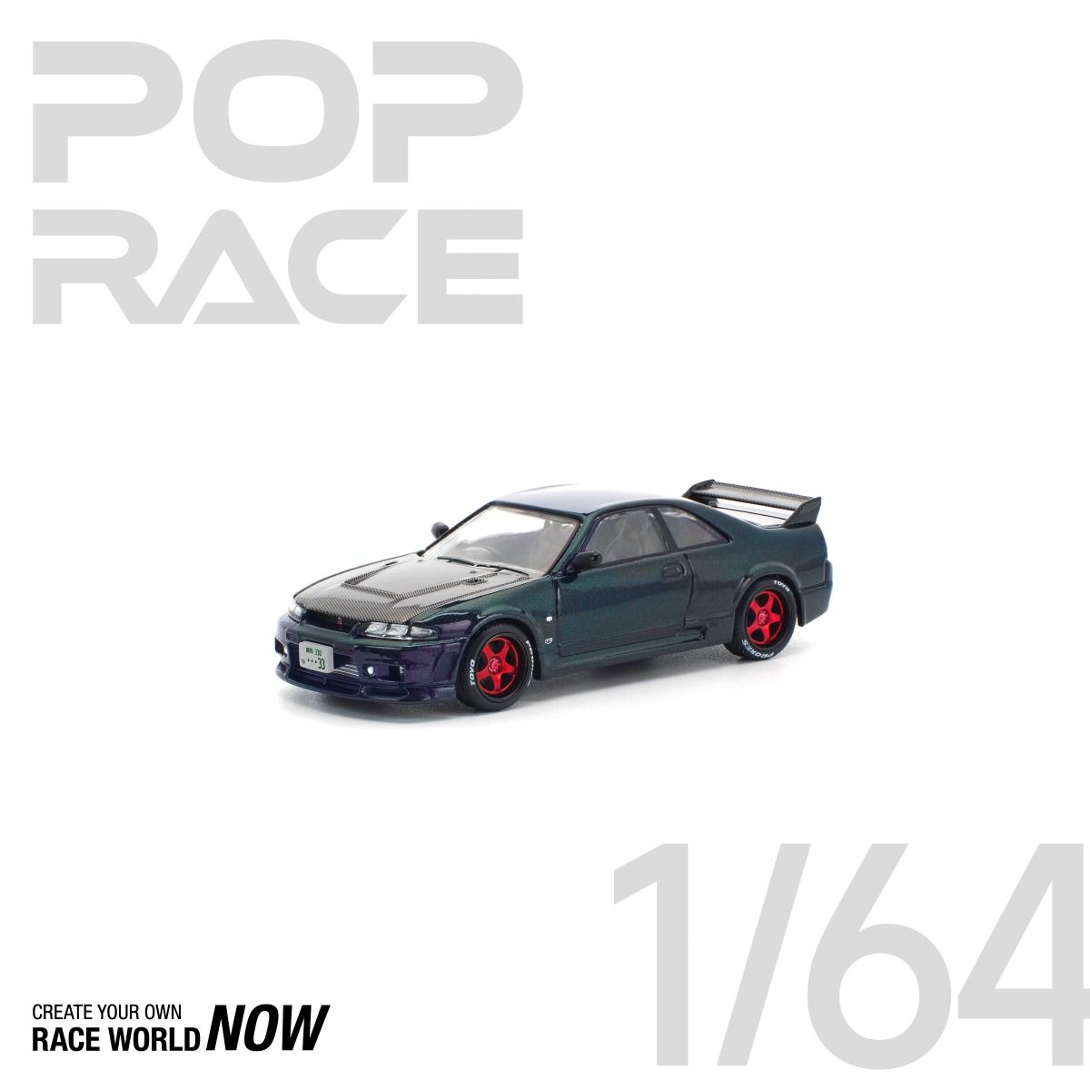 *Pre-Order* Pop Race Nissan Skyline GT-R R33 Ghost Chameleon PR640356 1/64 Die Cast