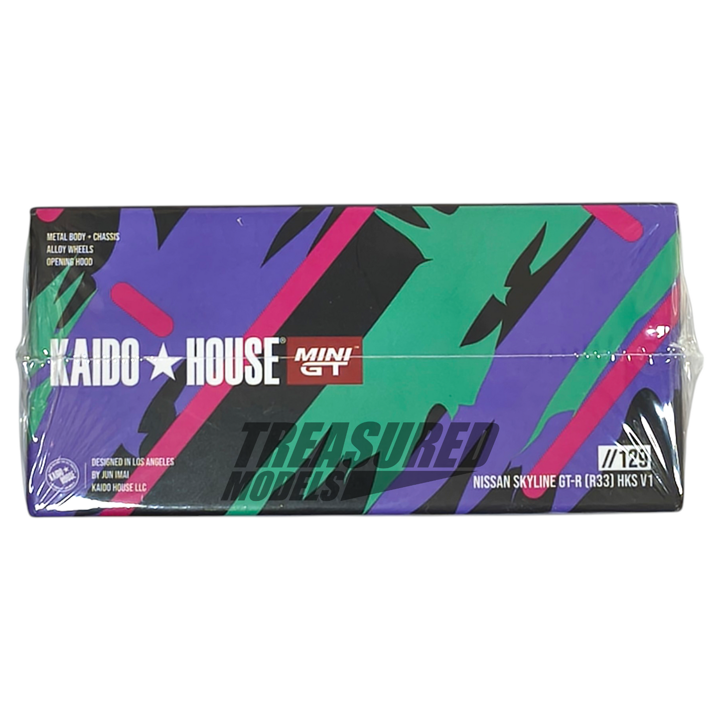 Kaido House Nissan Skyline GT-R R33 HKS V1 KHMGT129 1/64 Die Cast