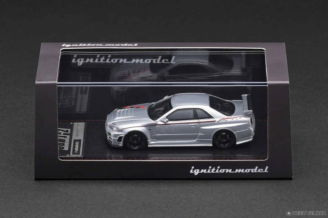 Ignition Model Nissan Skyline GT-R R34 Z-Tune Silver 1/64 Die Cast