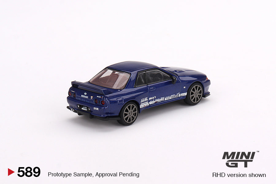 Mini GT Nissan Skyline GT-R Top Secret VR32 Metallic Blue MGT00589 1/64 Die Cast