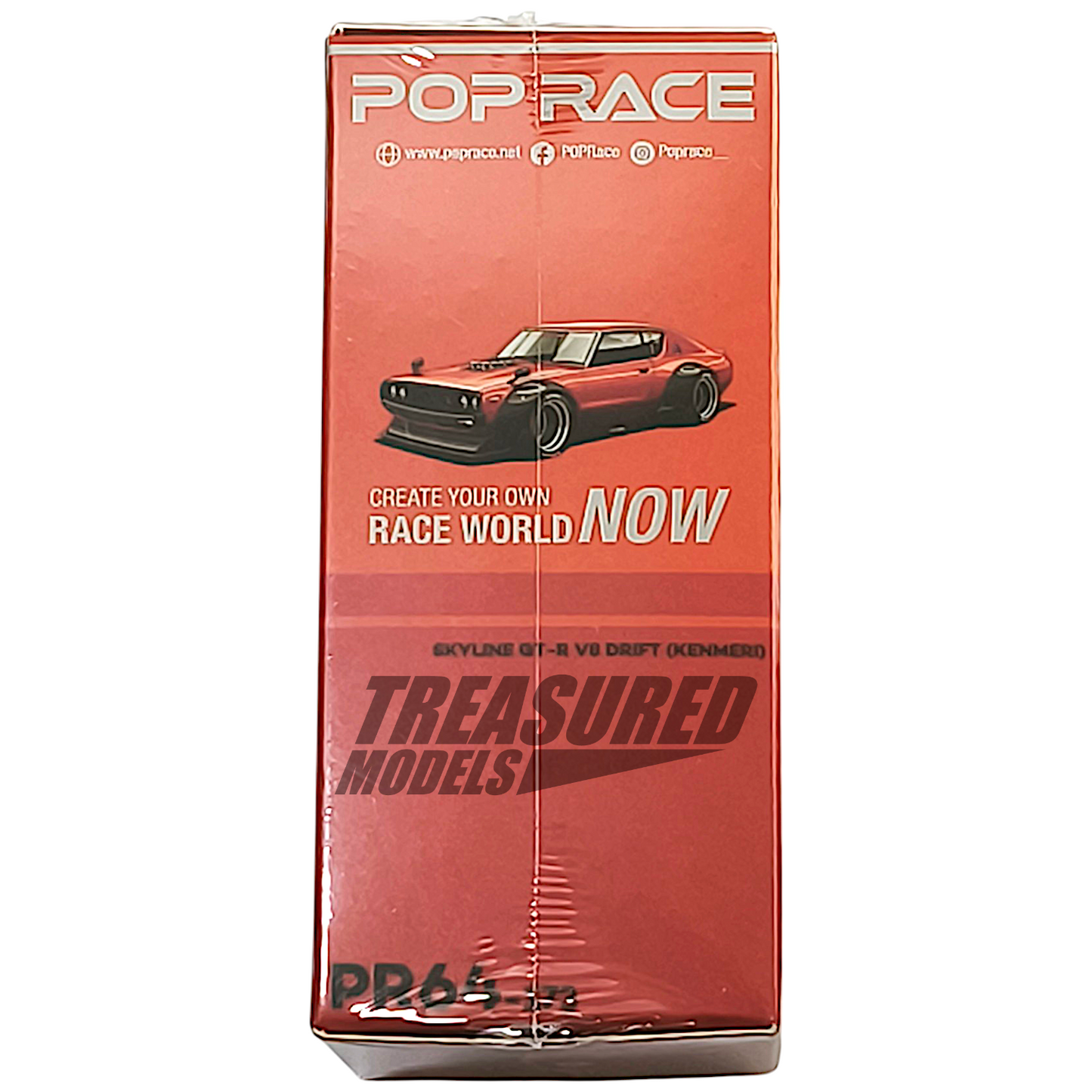 Pop Race Nissan Skyline GT-R V8 Drift Kenmeri Orange PR640173 1/64 Diecast