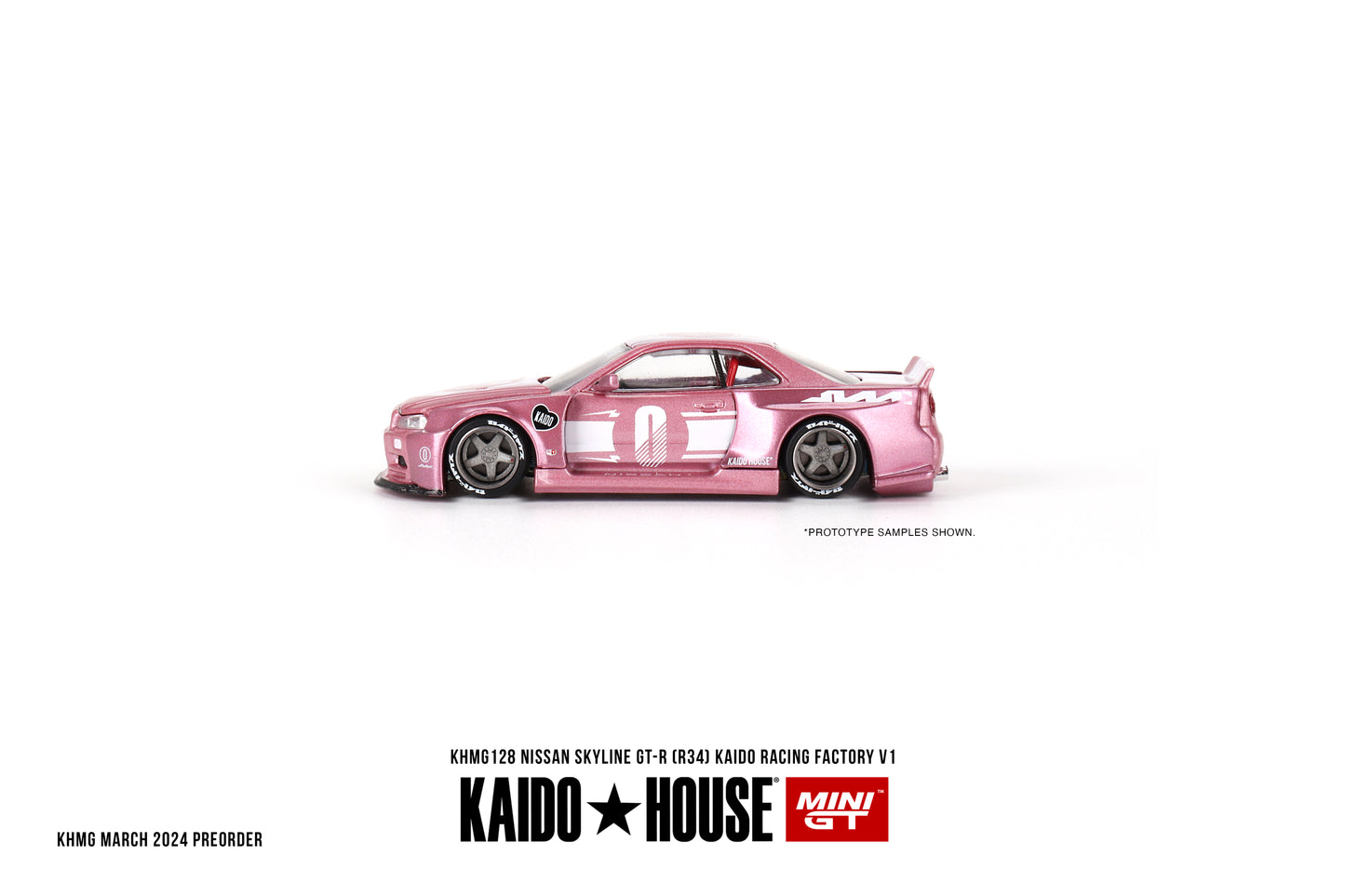 Kaido House Nissan Skyline GT-R (R34) KAIDO RACING FACTORY V1 KHMG128 1/64 Die Cast