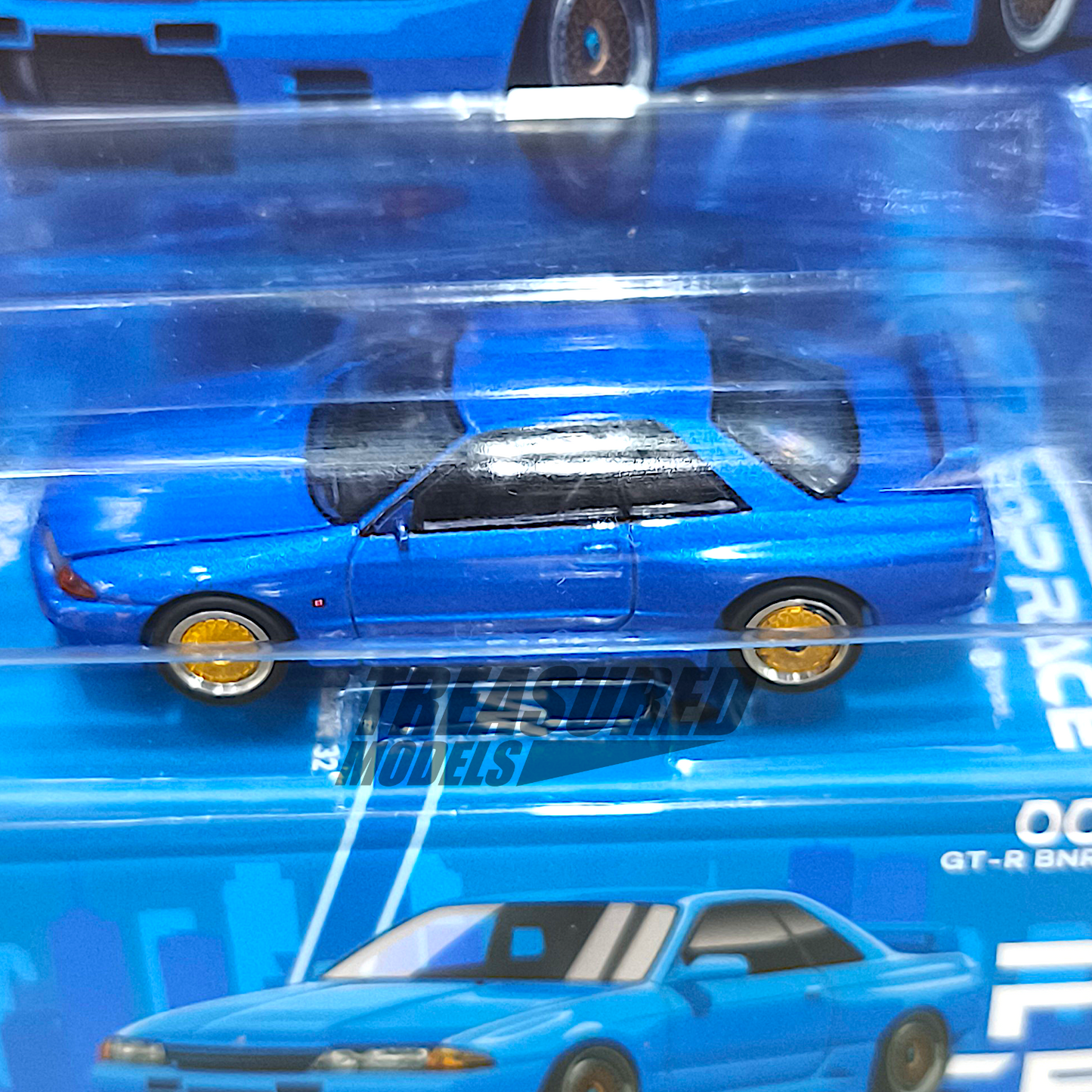 Pop Race Nissan Skyline R32 Bayside Blue Enigma Exclusive PRE009 1/64 Diecast