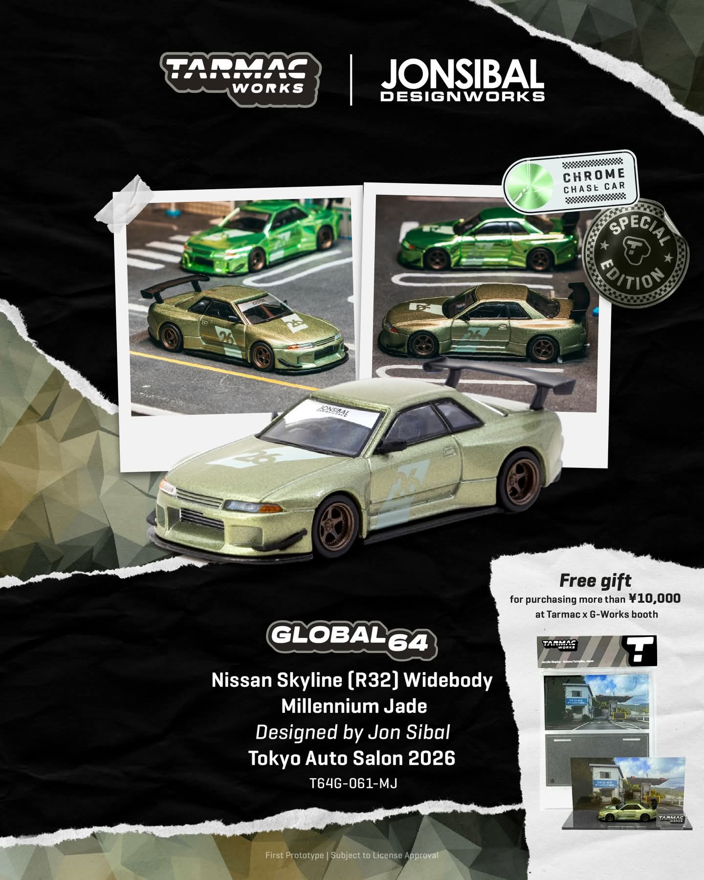 TAS2026] Tarmac Works Nissan Skyline R32 Widebody Millennium Jade