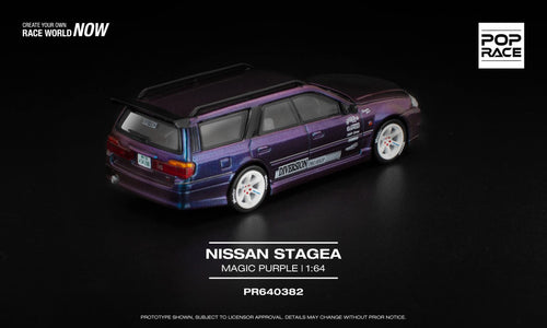 *Pre-Order* Pop Race Nissan Stagea Magic Purple PR640382 1/64 Die Cast