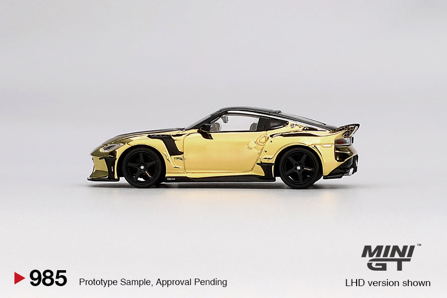 Mini GT Nissan Z VeilSide FFZ400 Gold Chrome MGT00985 1/64 Die Cast