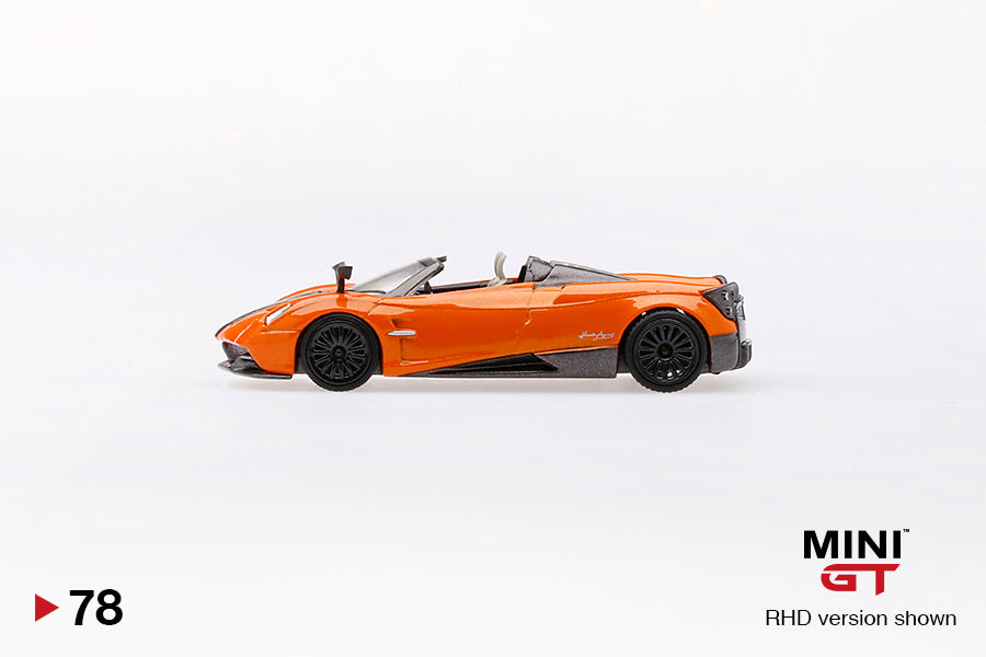 Mini GT Pagani Huayra Roadster Arancio Saint Tropez MGT00078 1/64 Die Cast