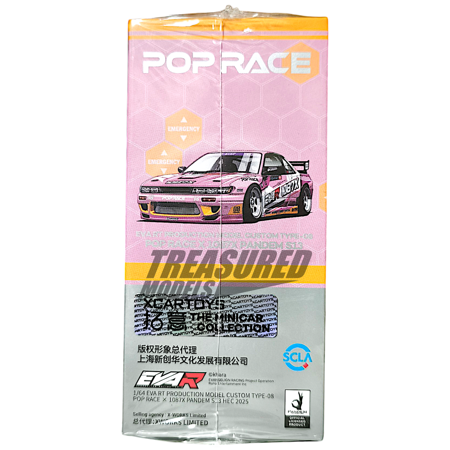 Pop Race Pandem S13 1087X EVA RT Production Model Custom Type-08 S43-HEC2025 1/64 Diecast