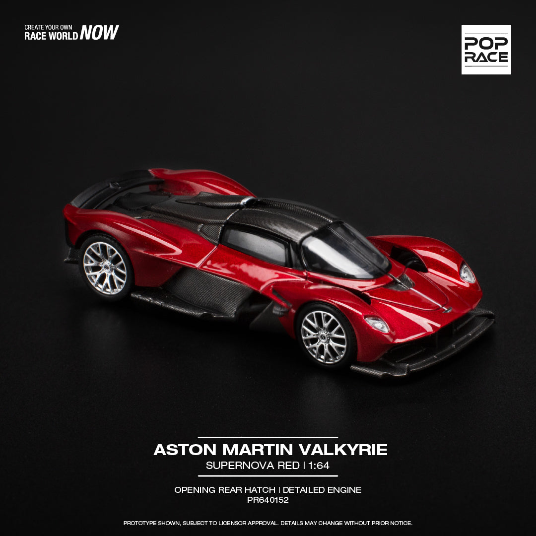 Pop Race Aston Martin Valkyrie Supernova Red PR640152 1/64 Die Cast