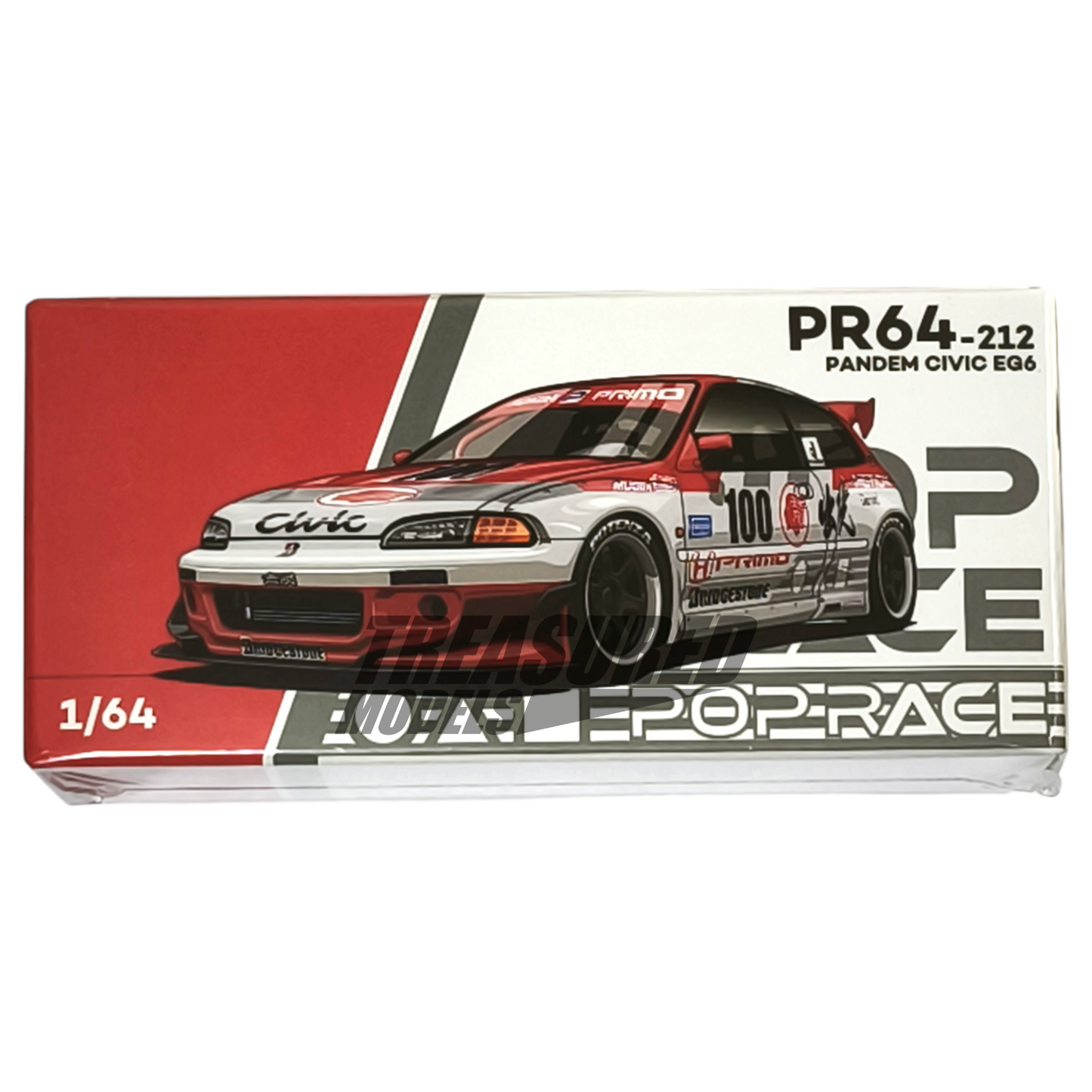 Pop Race Honda Civic EG6 Pandem Idemitsu Motion Infinite PR64-212 1/64 Die Cast