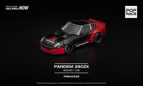 Pop Race Nissan 280ZX Pandem Advan PR640335 1/64 Die Cast
