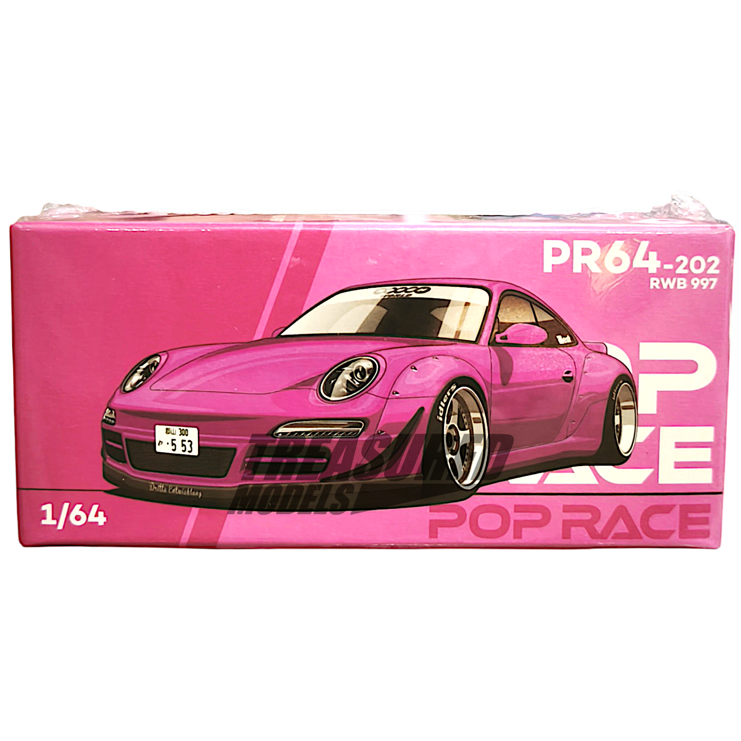 Pop Race Porsche 997 RWB Pink PR640202 1/64 Diecast