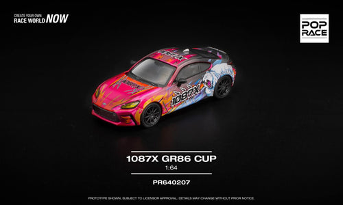 Pop Race Toyota GR86 Cup 1087X PR640207 1/64 Die Cast