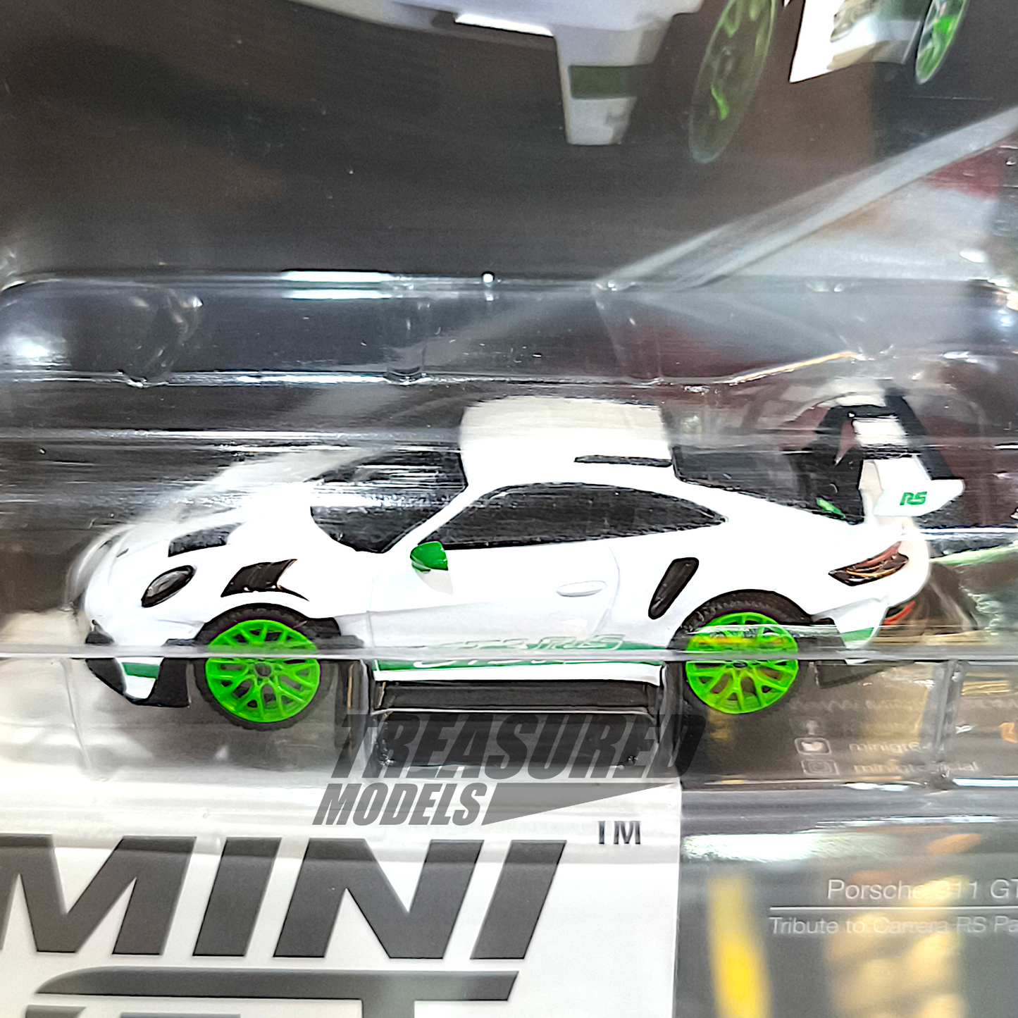 Mini GT Porsche 911 992 GT3 RS Tribute to Carrera RS Package Blister Packaging MGT00827 1/64 Diecast
