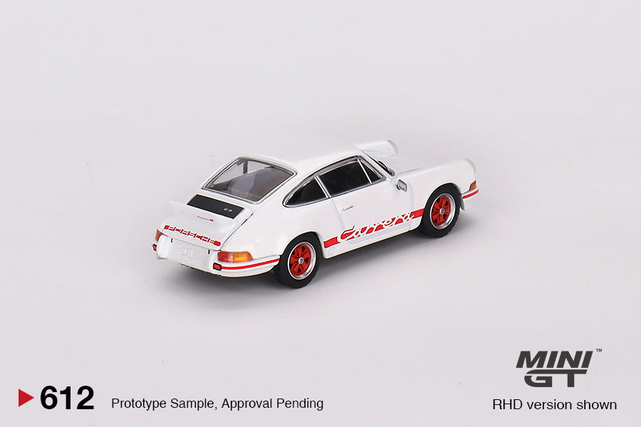 Mini GT Porsche 911 Carrera RS 2.7 Grand Prix White with Red Livery MGT00612 1/64 Die Cast