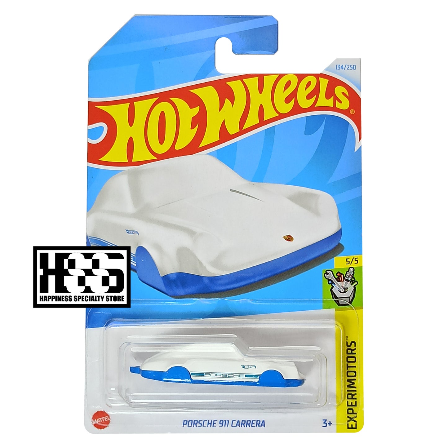 Hot Wheels Porsche 911 Carrera Key Ring White 2024 Experimotors