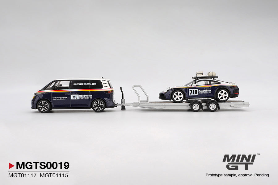 *Pre-Order* Mini GT Porsche 911 Dakar #718 & Volkswagen ID. Buzz Porsche Centrum Gelderland Roughroads Set MGTS0019 1/64 Die Cast