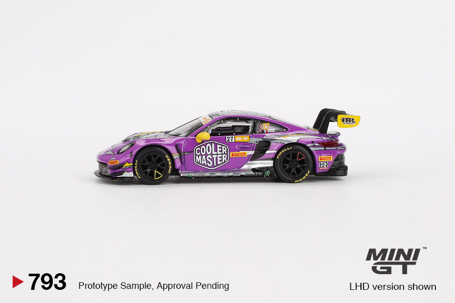 Mini GT Porsche 911 GT3 R 27 HubAuto Racing 2023 FIA GT World Cup 70th Macau Grand Prix MGT00793 1/64 Die Cast