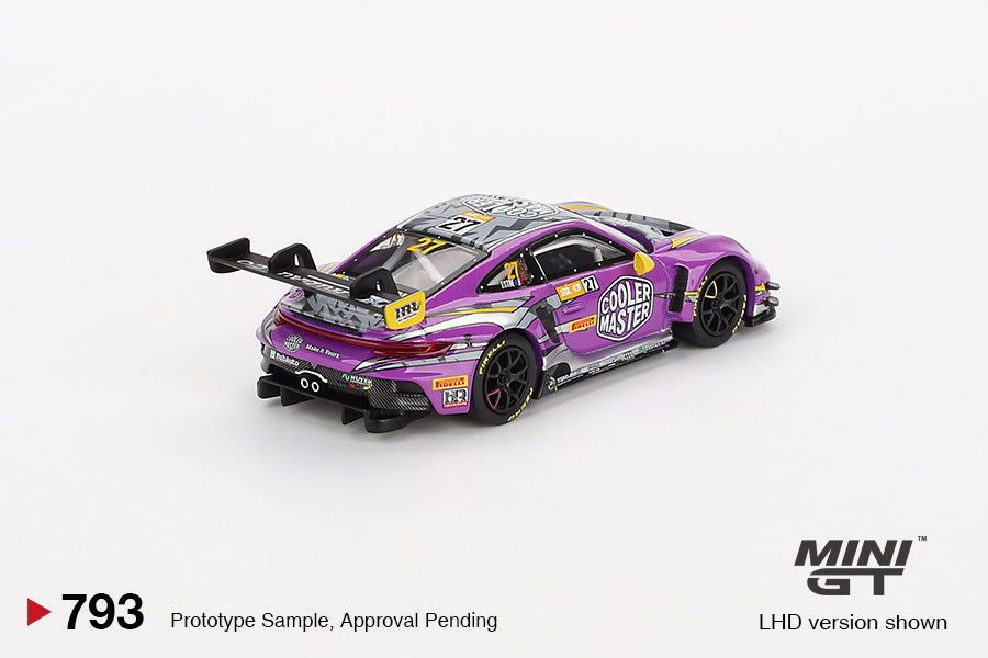 Mini GT Porsche 911 GT3 R 27 HubAuto Racing 2023 FIA GT World Cup 70th Macau Grand Prix MGT00793 1/64 Die Cast