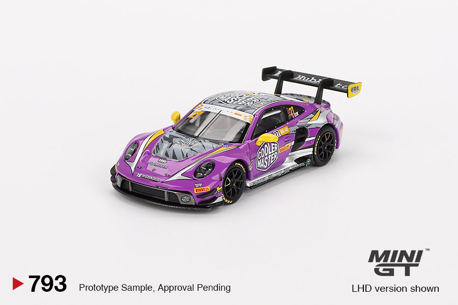 Mini GT Porsche 911 GT3 R 27 HubAuto Racing 2023 FIA GT World Cup 70th Macau Grand Prix MGT00793 1/64 Die Cast