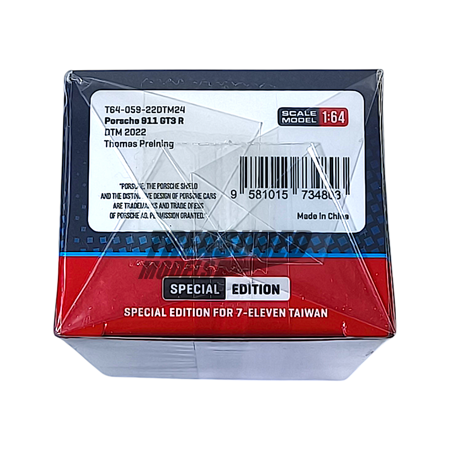 Tarmac Works Porsche 911 GT3 R DTM 2022 Thomas Prelning 7-Eleven Taiwan Store Exclusive 1/64 Diecast