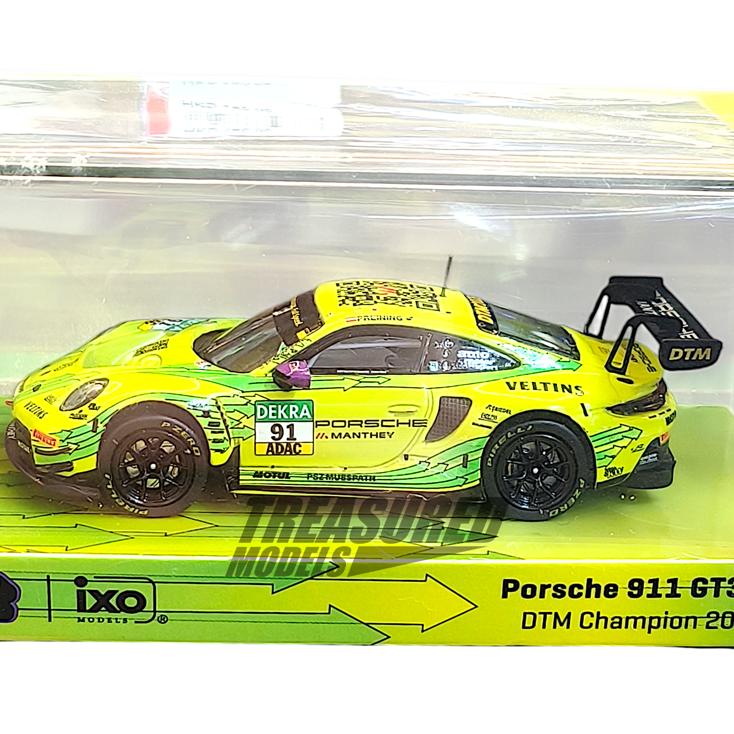 Tarmac Works Porsche 911 GT3 R DTM Champion 2023 Thomas Preining 1/64 Diecast