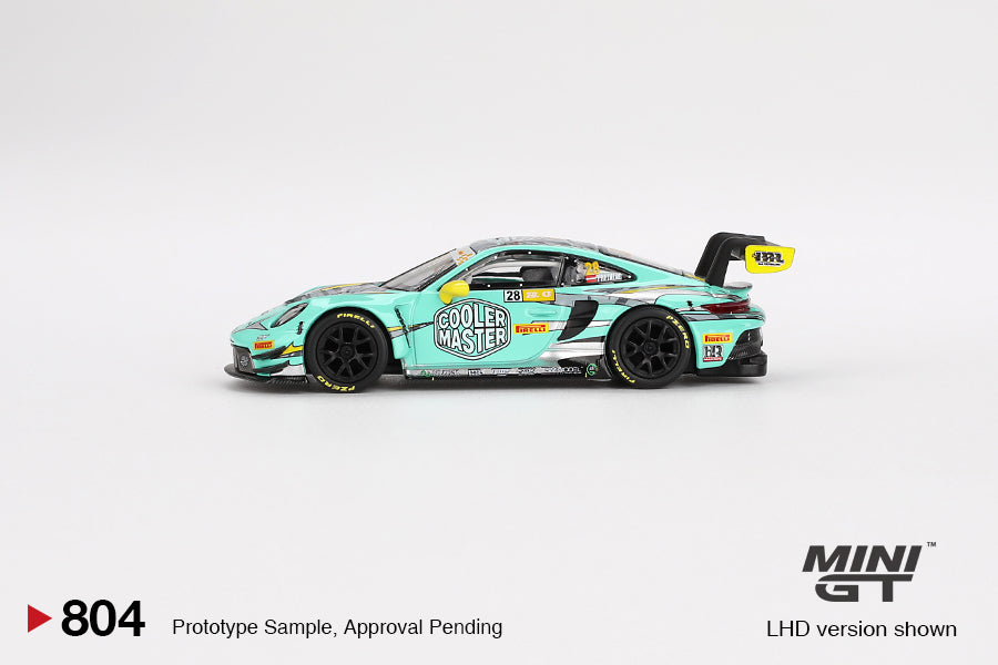 Mini GT Porsche 911 GT3 R #28 HubAuto Racing 2023 FIA GT World Cup 70th Macau Grand Prix MGT00804 1/64 Die Cast