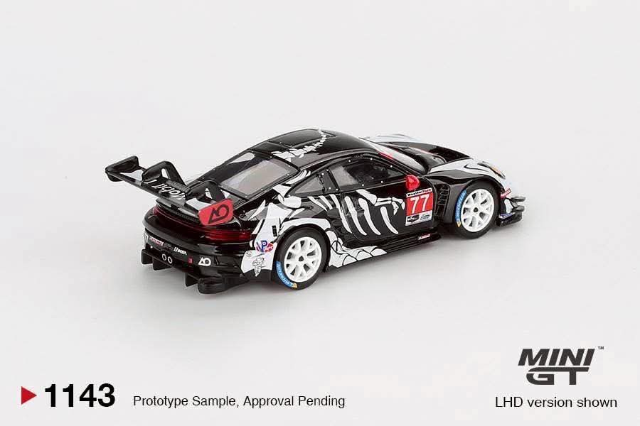 *Pre-Order* Mini GT Porsche 911 GT3 R #77 AO Racing 2025 IMSA Petit Le Mans Skeleton Rexy MGT01143 1/64 Diecast