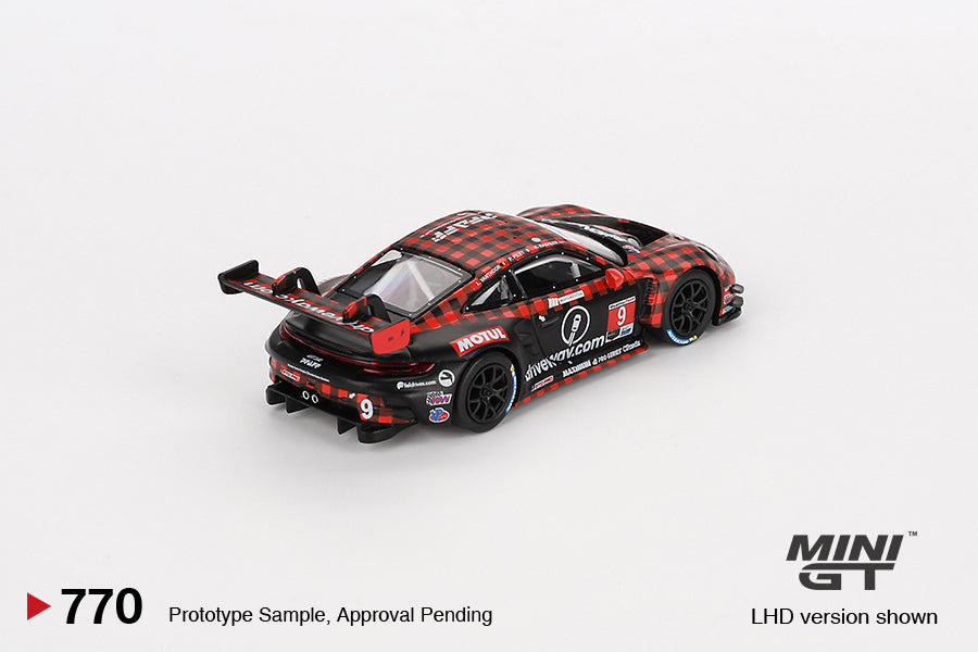 Mini GT Porsche 911 GT3 R #9 GTD PRO Pfaff Motorsports IMSA 2023 Sebring 12 Hrs. Winner MGT00770 1/64 Die Cast