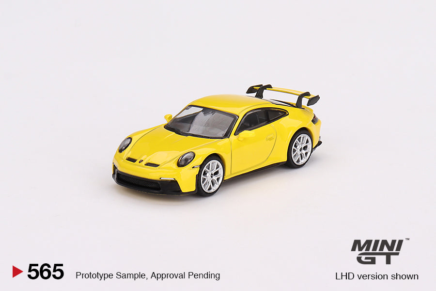 Mini GT Porsche 911 (992) GT3 Racing Yellow MGT00565 1/64 Die Cast