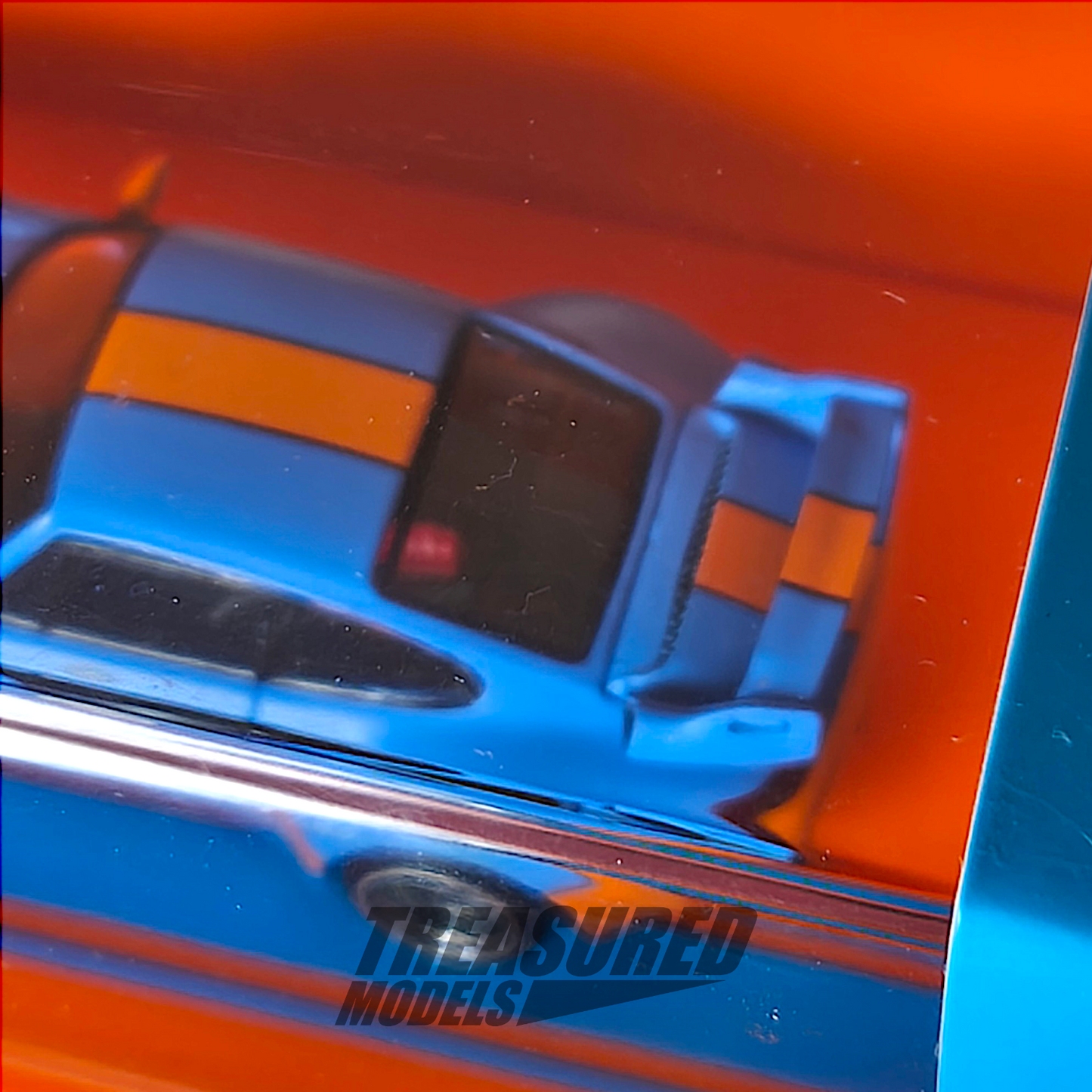 Tarmac Works Porsche 993 Remastered By Gunther Werks Blue & Orange T64-TL054-BO 1/64 Die Cast