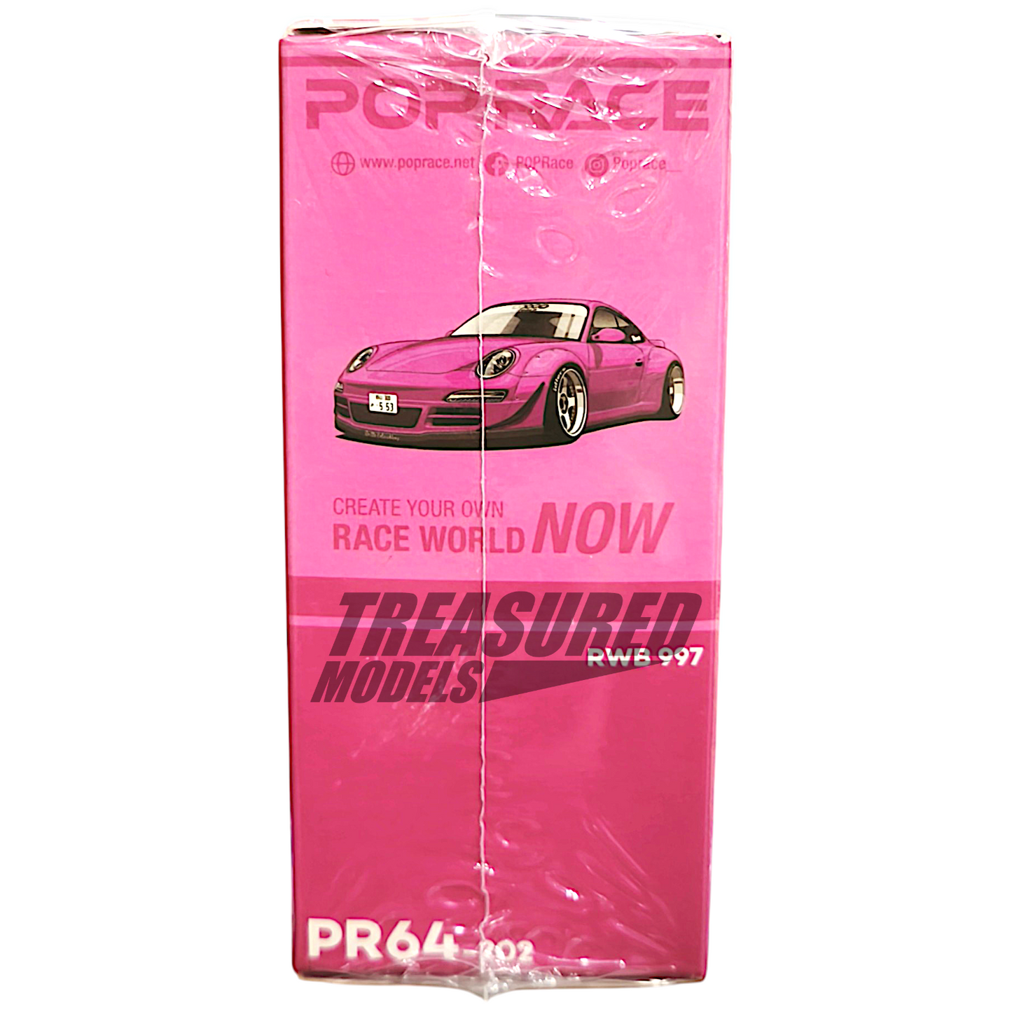 Pop Race Porsche 997 RWB Pink PR640202 1/64 Diecast