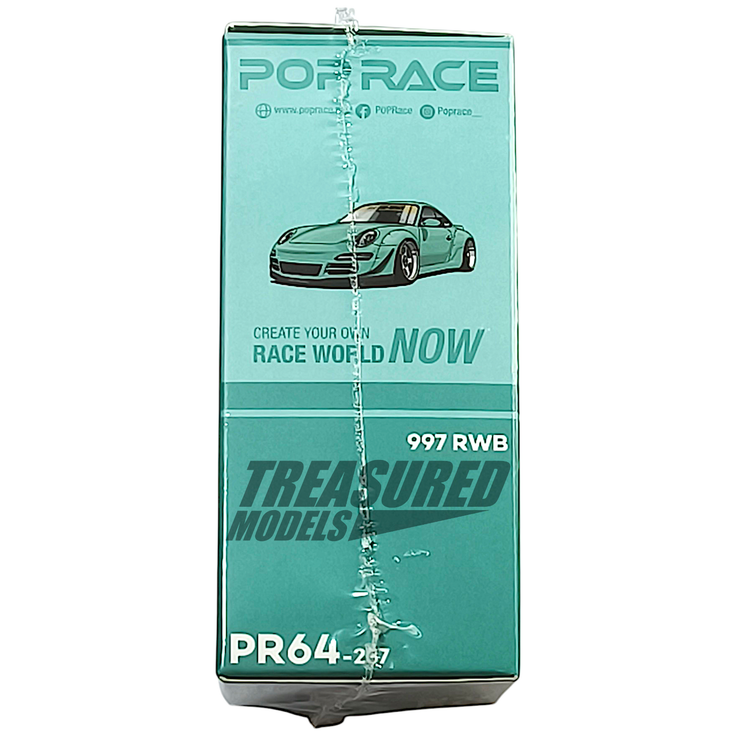 Pop Race Porsche RWB 997 Tiffany Blue PR640237 1/64 Diecast