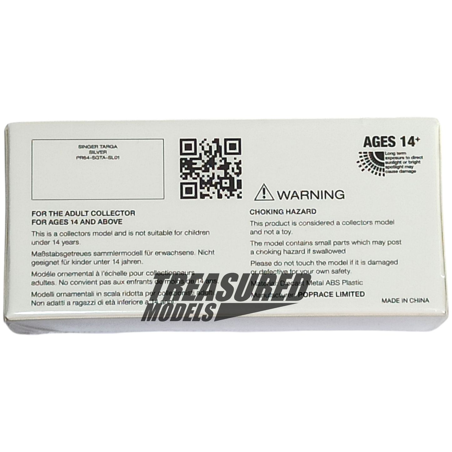 Pop Race Porsche Singer Targa Silver PR64-SGTA-SL01 1/64 Die Cast